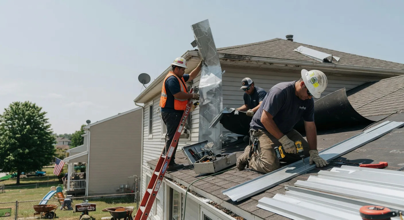 Storm Damage Metal Roof Repair in Lake Milton, OH